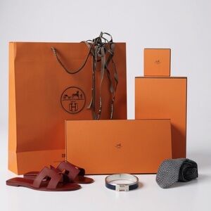 Hermès Orange Tie Box – Authentic Designer Packaging